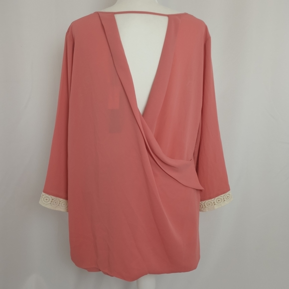 Nordstrom Eclair Peach Boho Tunic with Open Cross-over Back NWT - Picture 5 of 7